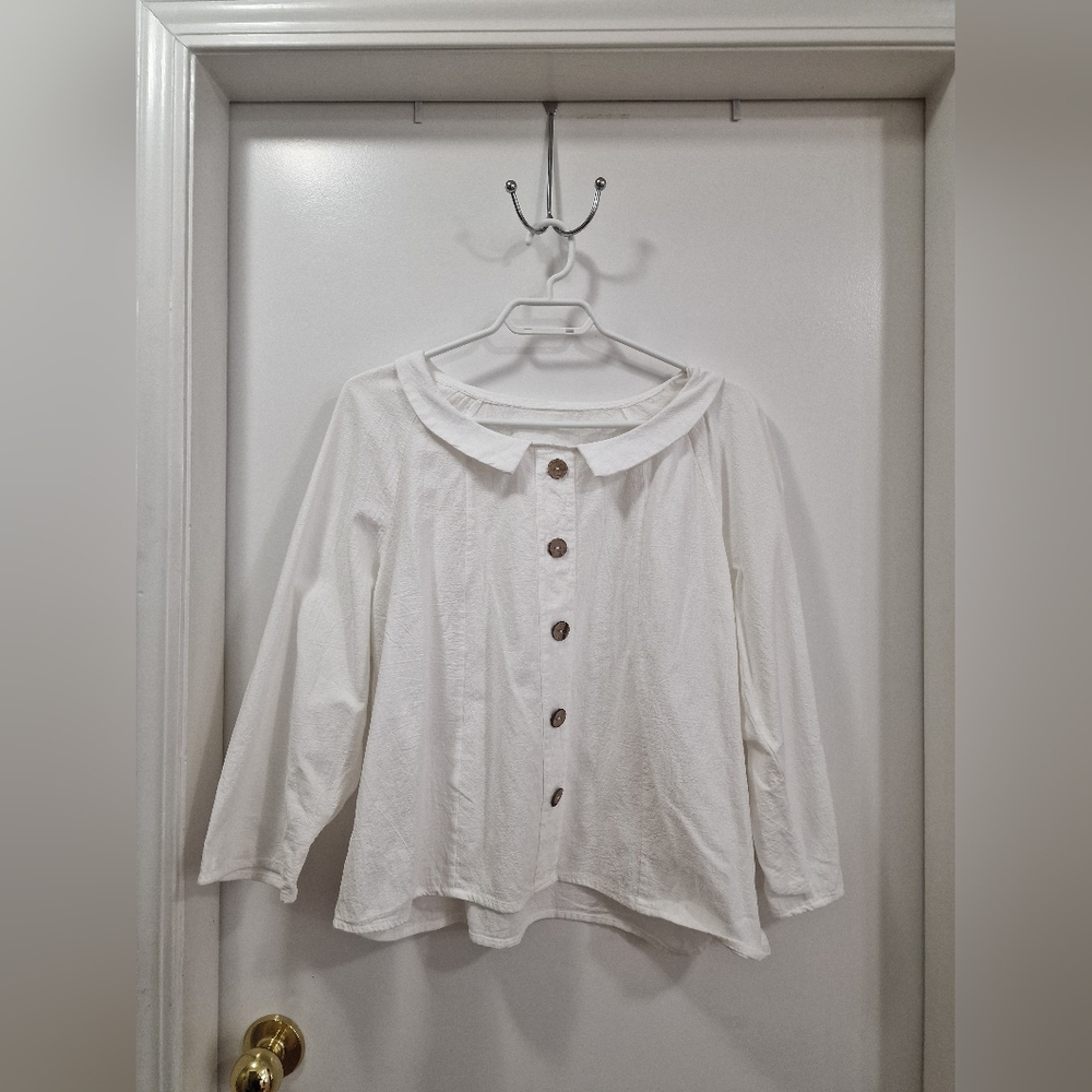White Button-Up Blouse
